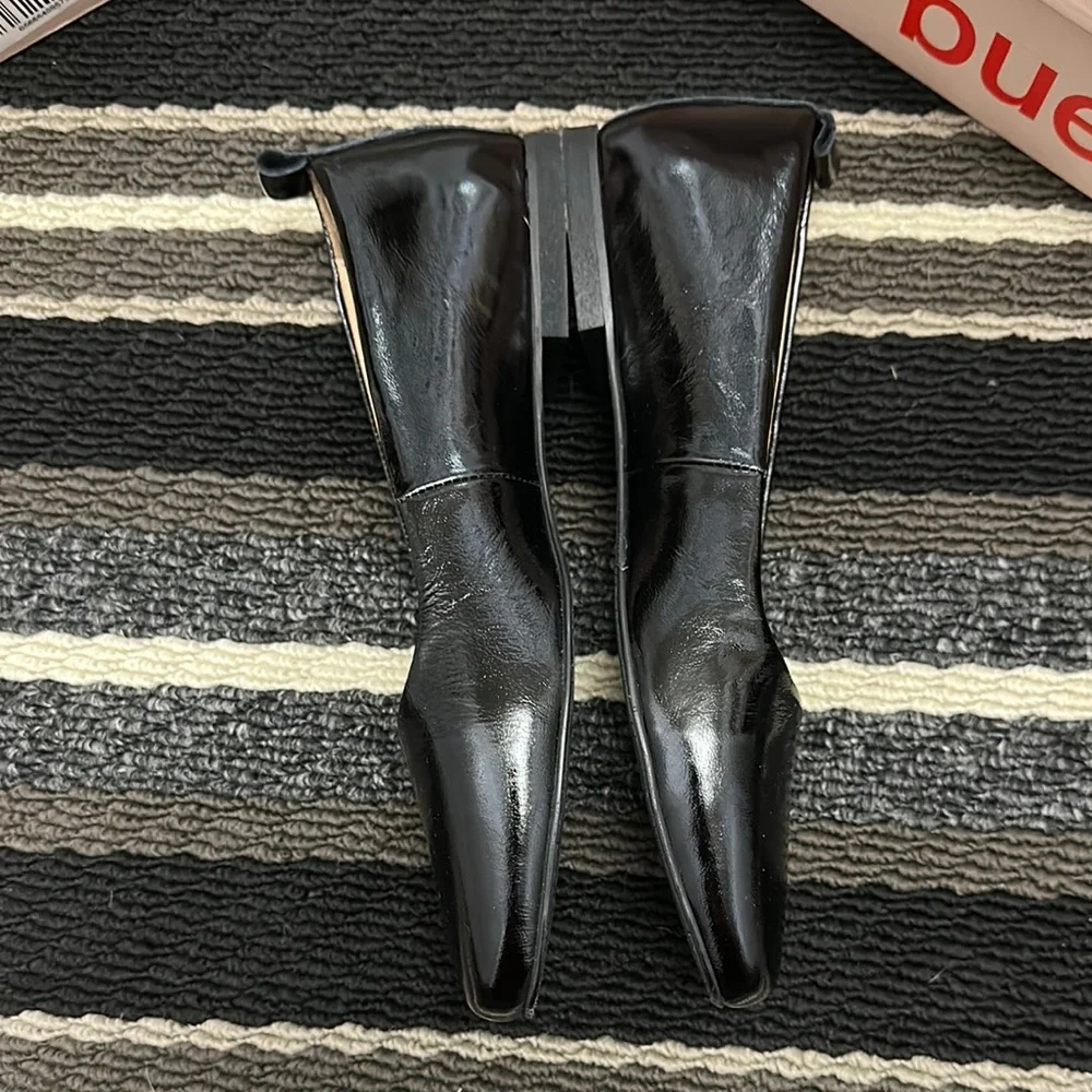 Sz 38 (7.5)⭐️NWT Bueno Elizabeth Black Patent Leather Flats. - Picture 6 of 13